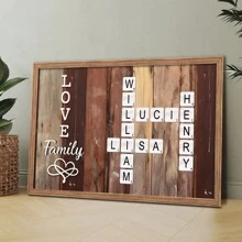 Catygift Customized Name - Instant Family Crossword Game Art - Personalized Framed Canvas Print, Not Celebrity Poster Wall Decor - Gift For Family, Valentine's Day Decoration - As Shown - View 6
