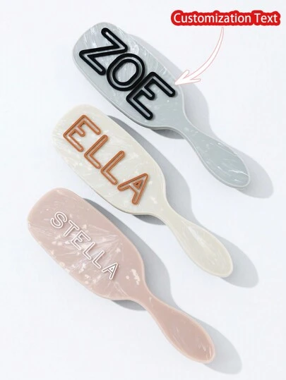 1pc Personalized Exquisite Hair Comb, Custom Name Comb, Unique Bridal Party Bridesmaid Gift, Customized Bridesmaid Hair Accessory, Gift For Her, Gift For Mom Multi-Functional, Ornamental, Letter Exquisite, Stylish, Fashionable, Vintage, Contracted, Basics Unique, Customized Treasurefinds, Girls Gift, Holiday Gift, Personalized Gifts For Women Ideal Gifts For Him Children