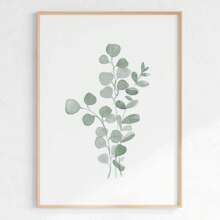3pcs/Set Customized Unframed Canvas Poster - Personalized Name Art, Custom Sage Green Botanical Print, Watercolor Green Plant Wall Art, Green Leaf Poster For Room Decor, Dining Room, Living Room, Bedroom, Office, Game Room, Home Decor Gifts Birthday Graduation - Multicolor - View 4