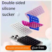 1 Pack 40pcs Double-Sided Silicone Suction Cups, Powerful Adsorption Hands-Free Phone Holder, Essential For Phone Filming