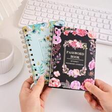 65 Sheets A6 Floral Password Keeper Book With Alphabetical Tap Stickers Hardcover Password Logbook For Internet Website Address Login Secure Password Organizer Journal For School Home Office,School Supplies,Back To School