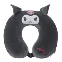 Bantal Bentuk U Miniso Sanrio Kuromi Series Memory Foam Kartun Lucu Bantal Penopang Leher Nyaman untuk Perjalanan dan Tidur Siang Bantal Leher Memory Foam Lembut Hadiah - Hitam - View 6