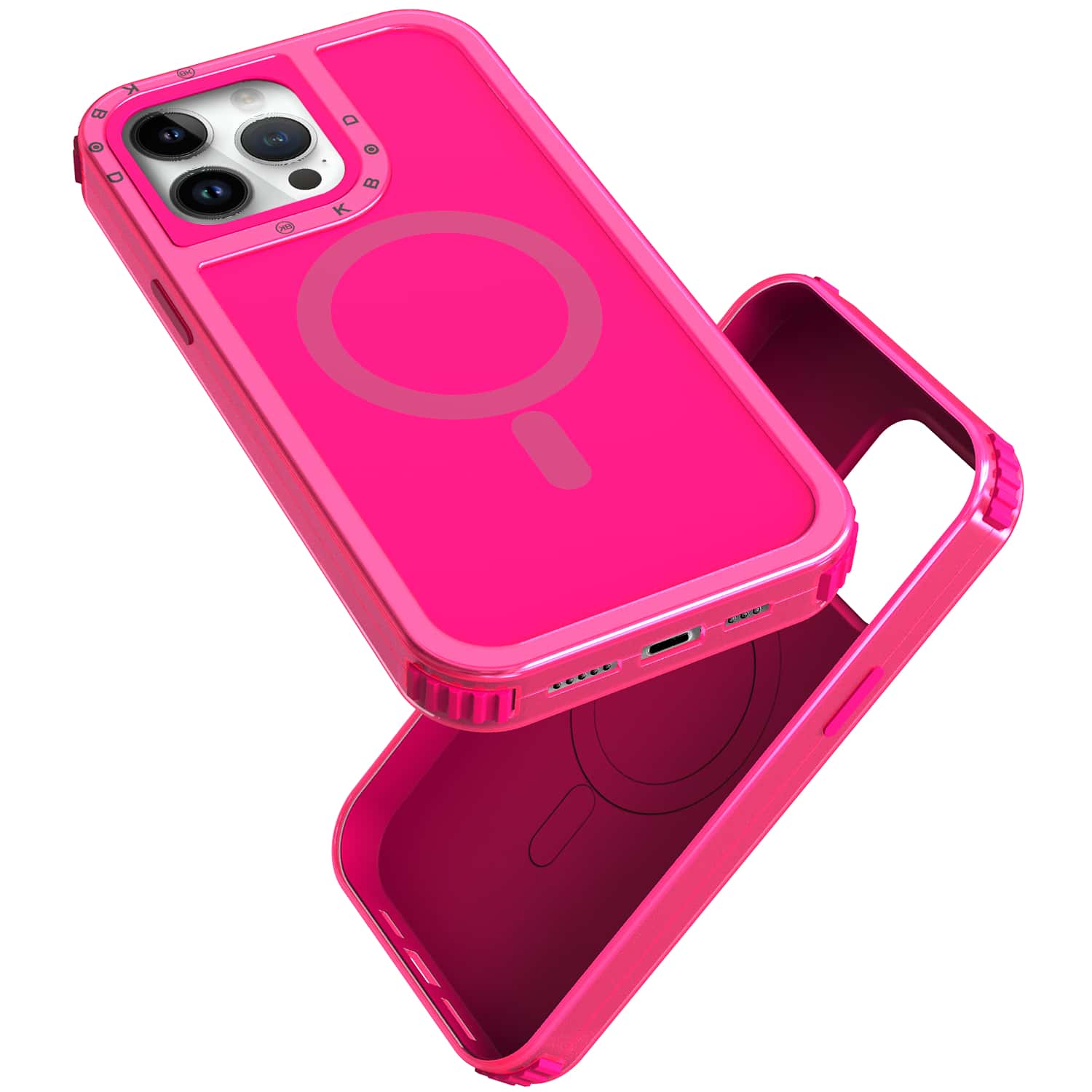 Funda Protector de Teléfono Celular Para iPhone Kbod New Urban Magsafe Solid De Uso Rudo Colores - Fucsia - Ver 1