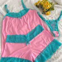 Baby Doll Trio With Shorts And Sensual Adjustment Panties - Pink - View 4