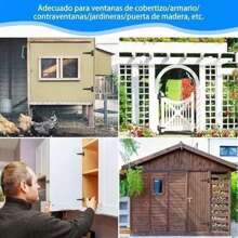 Bisagra Tipo T Caja 6 Pzs Bisagra 5 Pulgadas, Accesorios de Montaje de Puertas, Bisagras de Puerta de Granero con Tornillos de Fijación, para Granero, Cercas de Madera, Patio (negro) - Negro - Ver 4