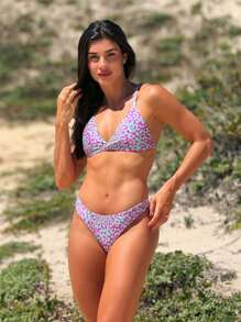 RIBBED GLIDING BIKINI - 彩色 - 查看 3