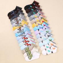 10 双随机儿童卡通恐龙男童袜子、女童袜子、日常穿着媒体 - 彩色 - 查看 9