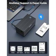 Shipping Label Printer Bluetooth Thermal 4x6 Postage For Business Etsy  Royal Mail DPD Evri Compatible Black - Black1 - View 5