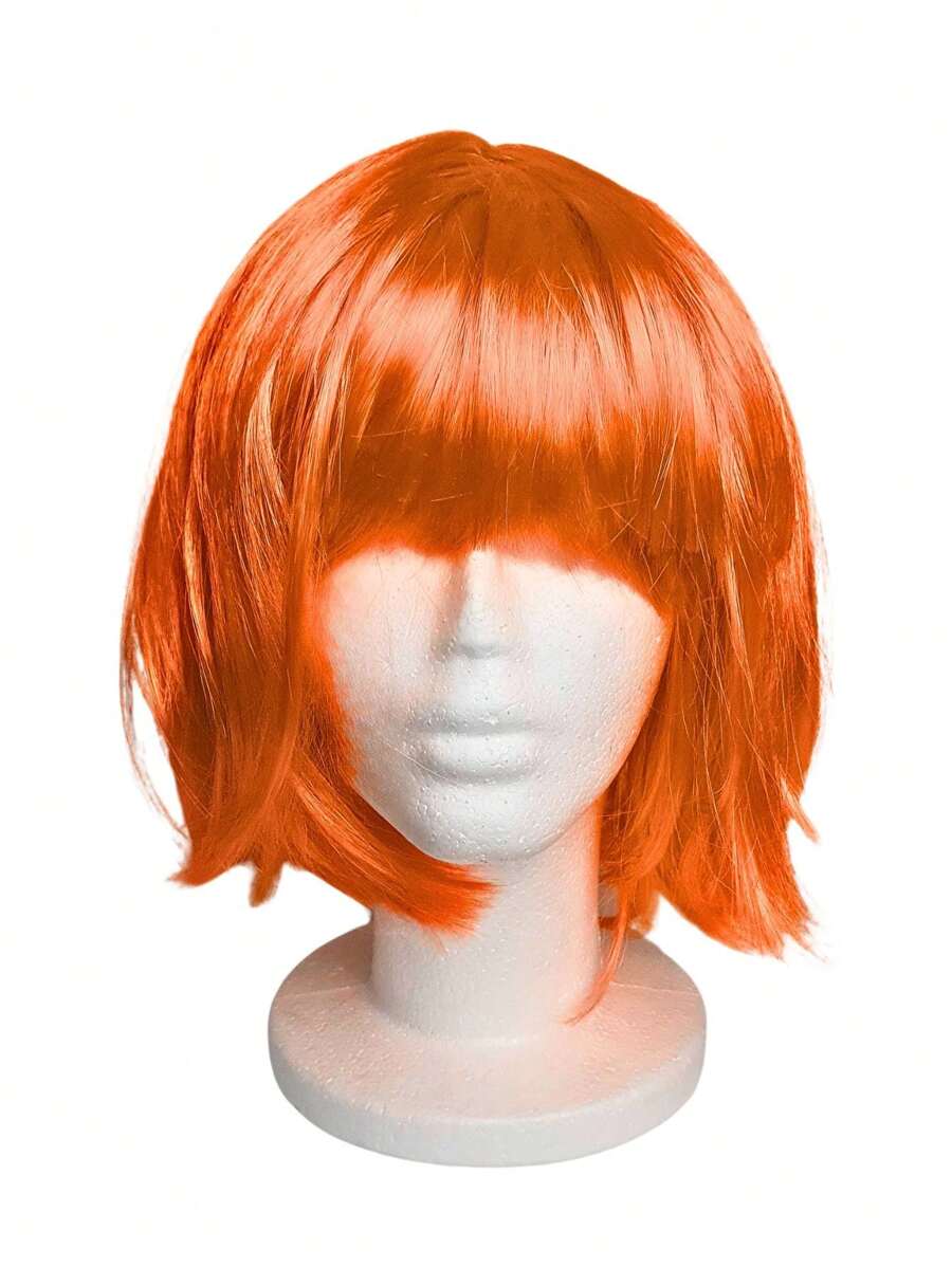 Channel Wig With Fringe Fantasy Carnival Various Colors - 橘色 - 查看 1