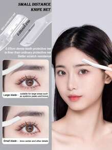 6 件套透明眉毛剃须刀套装，男女通用眉毛剃须刀和面部剃须刀套装，眉毛剃须刀和面部剃须刀，去角质磨皮工具，体毛脱毛修剪器和面部和眉毛剃须刀套装长柄刀片带精密帽女士眉毛剃须刀工具 - 彩色 - 查看 5