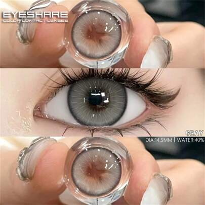 EYESHARE 1 paio di lenti a contatto colorate coreane, lenti a contatto per occhi blu, lenti a contatto per occhi marroni, lenti a contatto naturali grigie, lenti a contatto verdi, adatte per costumi di Ognissanti e cosplay
