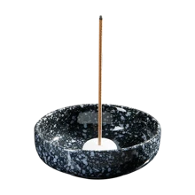 Ceramic Incense Plate, Small Jade Stone Incense Holder For Home, Indoor Zen Tea Ceremony Display, Metal Gourd 9-Hole Incense Stick Burner, Ceramic Handicrafts