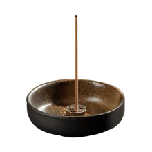 Ceramic Incense Plate, Small Jade Stone Incense Holder For Home, Indoor Zen Tea Ceremony Display, Metal Gourd 9-Hole Incense Stick Burner, Ceramic Handicrafts