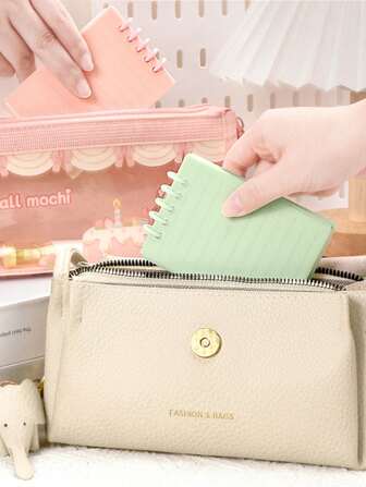 1Pc/4pcs Small Notebook A7 Notepad,80sheets Portable Pocket Small Notebook,Loose Leaf Notepad,Minimalist Candy Colored Notebook Thickening Notebook, Memo Diary Planner Taking Notes Agenda Organizer Pocket Notepad Journal For School,Gifts For Friends,Office And School Supplies