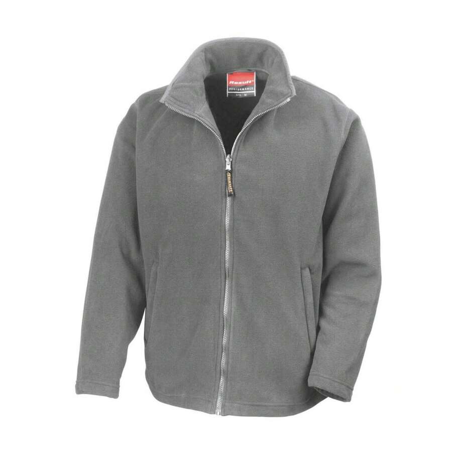 Result Mens High Grade Microfleece Horizon Showerproof Breathable Jacket (Light Grey) - 100% Polyester - Light Grey - View 1
