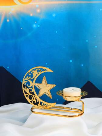 1st Rama Ljusstake Romantisk Europeisk Levande Ljus Middag Bröllopsdekoration Ljusstake Bord Mittpunkt Dekoration Heminredning Ramadan Dekoration