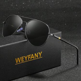 偏光太阳镜经典驾驶钓鱼复古太阳镜，全新商务旅行优质礼盒包装高端眼镜，适合夏季海滩度假、户外、旅行