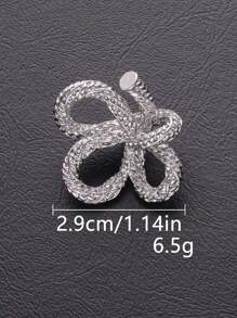 4 件/套不对称扭结蝴蝶结金属纽扣,适用于女士外套、毛衣、西装、DIY 服装、鞋子、包包、礼品盒、缝纫配件 - 彩色 - 查看 14