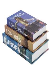 Kit With 3 Fake Books Desk Book Organizer Box Decorative Object Holder - NEW YORK - View 4