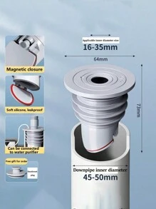 1pc Dispositivo antirrefluxo de drenagem de cozinha, máquina de limpeza de bacia de cozinha, anel de vedação de silicone, bloqueador de drenagem