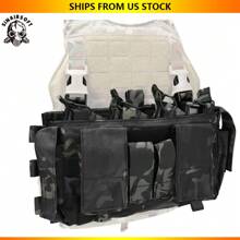 SINAIRSOFT Tactical Magazine Pouch,Mag Pouch,Tactical Vest Chest Rig Bag,MF Style Gen IV Compatible Placards For Magazines