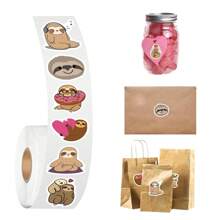 500PC söta sengångare-klistermärken Rulla vinyl-estetiska klistermärken för scrapbooking, dagbok, bärbar dator, bumper, skateboard, vattenflaska, dator, telefon, tecknad film, hård hatt, bilklistermärken och dekaler - Multifärgad - Visa 4