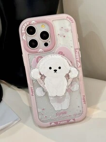 GUCADI 1 Pair Couple Cartoon Graffiti Magnetic Detachable Phone Case With Magnetic Holder, Thick Anti-Fall Original Design, Compatible With Apple IPhone 16/15/14/13/12/11 Series, Autumn/Winter Gift