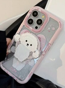 GUCADI 1 Pair Couple Cartoon Graffiti Magnetic Detachable Phone Case With Magnetic Holder, Thick Anti-Fall Original Design, Compatible With Apple IPhone 16/15/14/13/12/11 Series, Autumn/Winter Gift