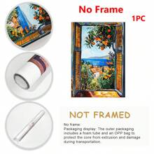 1PC, Tranh treo bằng vải bạt, Tranh trang trí có khung, Tranh in Henri Matisse trên cửa sổ mở, Tranh trường phái Dã thú theo phong cách Henri Matisse, Tranh in triển lãm hiện đại, Địa Trung Hải, Cây cam, Phong cảnh ven biển, Tranh treo trang trí phong cảnh cửa sổ, Tác phẩm nghệ thuật trang trí tường nhà - Nhiều màu - Xem 4