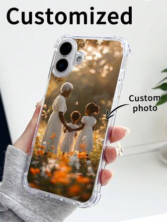 1pc Customized Photo Black Phone Case Compatible With IPhone 15 Pro Max, 17 Pro Max, 17 Air, S24 Ultra, Redmi And Other Models,Cell Phones & Accessories,Season Picks,Fashionable Personalized Phone Case,Boyfriend,Girlfriend,Family,Friends,Grandparents,Couple,For Anniversaries,For Birthdays