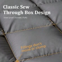 All-Season Down Alternative Comforter - Plush Duvet Insert With Box Stitching And Soft Fiberfill - 灰色 - 查看 4