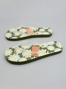 Dép xỏ ngón mới cho nữ, thời trang đa năng EVA chống trượt mềm mại thoải mái nhẹ giản dị đi nghỉ bãi biển có đệm dép - trắng xanh - Xem 2