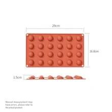 硅胶热巧克力炸弹模具中号半球形硅胶模具半球形硅胶烘焙模具用于制作巧克力、蛋糕、果冻、圆顶慕斯模具 - 棕色 - 查看 9
