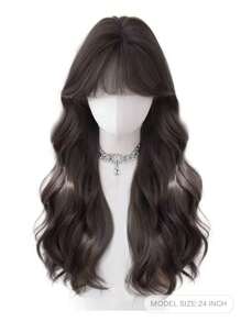 橙色圣诞卷发假发全头，女士轻盈透气自然日常角色扮演假发 - 彩色 - 查看 8