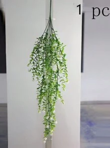 3束30.7英寸人造黄杨木绿植藤蔓，白色仿制抗紫外线塑料植物，适用于婚礼派对室内外吊篮家居装饰，橙色/红色/紫色/粉色/黄色，情人节、生日毕业礼物 - 多色 - 查看 12