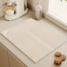 1pc Silica Gel Quick Dry Coffee Mat - Non-Slip, Super Absorbent Coffee Machine Mat, Durable Kitchen Counter Protector, Easy To Clean, Fashionable Coffee Bar Accessory, Dish Drying Mat, Heat Insulation Pad - Multicolor - View 13