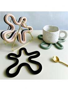 Tấm lót bát đĩa silicon chịu nhiệt hình dạng bất đối xứng, chống thấm nước và chịu nhiệt - Nhiều màu - Xem 6