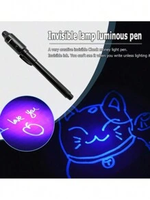 8pcs Upgraded Invisible Ink Pen Set With UV Light, Spy Pen, Magic Marker, Invisible Ink Pen, Ideal Gift For Kids Party, Easter, Christmas, Suitable For Writing Secret Messages, Party Favors - Random Color & Shape - Multicolor - View 7