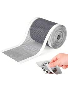 1/2/4 Rolls 196.85inch Cutable Shower Drain Hair Catcher, Self-Adhesive Floor Drain Stickers, Disposable Mesh Sink Strainer Filter For Bathroom - Silver - View 11