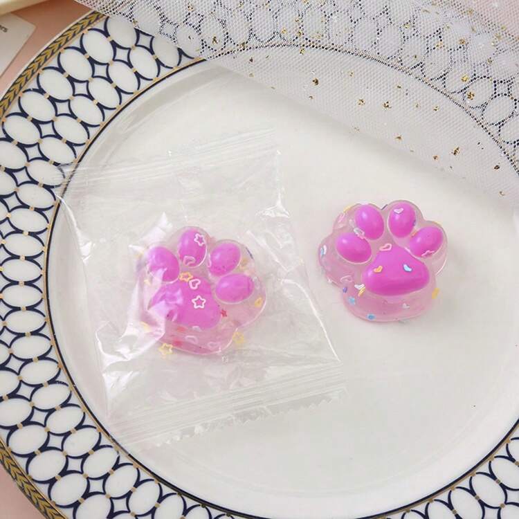 6 pezzi, Mini giocattoli per decompressione con artigli di gatto super morbidi, oggetti per la decompressione, adatti per lo studio e il lavoro quotidiano - Multicolore - Visualizzare 3