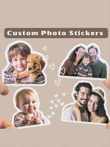 20PCS Of Customized Character Stickers In Various Quantities And Sizes Can Be Used To Customize Character Stickers For Your Family Photos, Refrigerator Stickers, PVC Sealed Labels, Seals, Non Hot Stamping, Reusable, Exquisite Adhesives, Fashionable, Modern, Customized, Personalized, And Unique, Making It The Ideal Gift For Him. Back To School