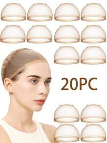 Transparent HD Wig Cap For Women, Stretchy Nylon Wig Cap, Invisible Ultra-Thin Stretchy Stocking Caps For Lace Front Wigs(10/15/20/30/50/100 PC)