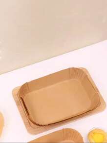 50/100pcs Baking Oven Paper, Rectangle Cooking Paper Sheets, Suitable For Bread, Potato, Toast, Pizza, Fried Chicken, French Fries, Roast Chicken, Nuggets, Pies, Suitable For Oven & Air Fryer, Heat Resistant, Waterproof, Oil Proof Back To School