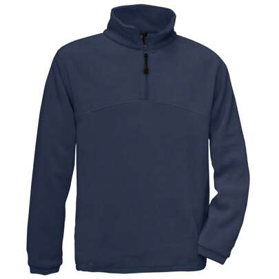 B&C Mens Highlander+ Quarter Zip Fleece Top (Navy) - 300gsm 100% Polyester