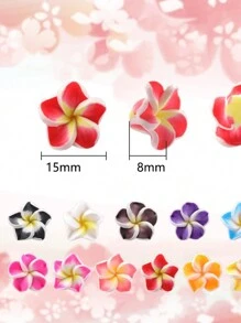 5/15/30pcs Plumeria Clay Beads Colorful Mix Color Handmade Small Flower Spacer Beads For Jewelry Making DIY Bracelet Charm Pendant