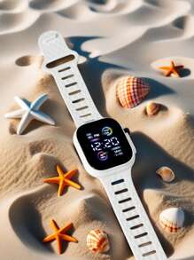 2pcs/1pc Color Display Electronic Watch, Korean Fashion Cool LED Light Couples Digital Watches For Middle School Students