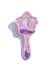 1pc Kids Cartoon Quicksand Massage Comb, Portable Air Cushion Hair Brush