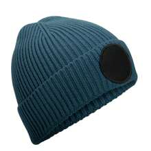 Beechfield Modna czapka z okrągłym łatkiem (Blue/Black) - Niebieski - Zobacz 2