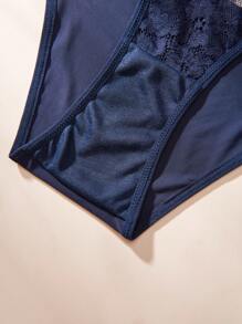 APRSEA 3pcs Women's Sexy Lace Patchwork LOVE Letter Mature Thong Panties - Multicolor - View 6