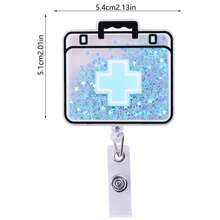 New Quicks Plastic Badge Holder With Retractable Cord, Interesting Nursing And Medical Staff ID Badge Clip Suitable For Teachers And Office Workers, Automatically Retractable, Sturdy Nylon Cord, Great Gift For RN, CNA, ER Personnel,School Supplies,Back To School - Multicolor - View 13
